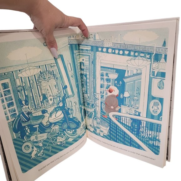 Lost house seek and find colorfull oversize grandpa grandchild hard back book - Picture 6 of 8